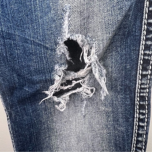 Y2K Silver Jeans Frances Bootcut Distressed Size 28 - Picture 3 of 15